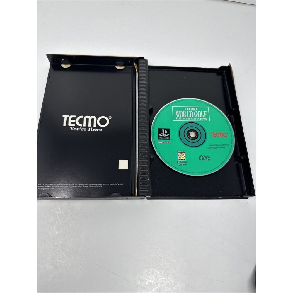 PS1 PLAYSTATION 1 TECMO WORLD GOLF GAME LONGBOX LONG BOX 101 COURSE COMPLETE CIB - Picture 3 of 4